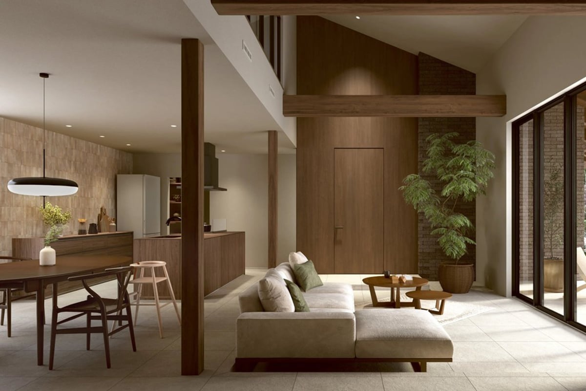 木目の揺らぎや素材感を活かしたデザインスタイル「COMFORT GRAIN」。均一ではない“自然さ”を意図的に設計し、居心地の良さを生み出している