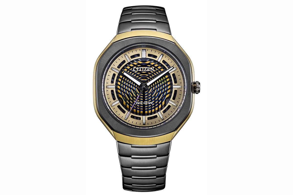 ゴールドで輝くカラバリ「BJ6569-59X」（17万8200円 消費税込）。複雑な色彩のコントラストでシルバー以上によりミステリアスな味わいに