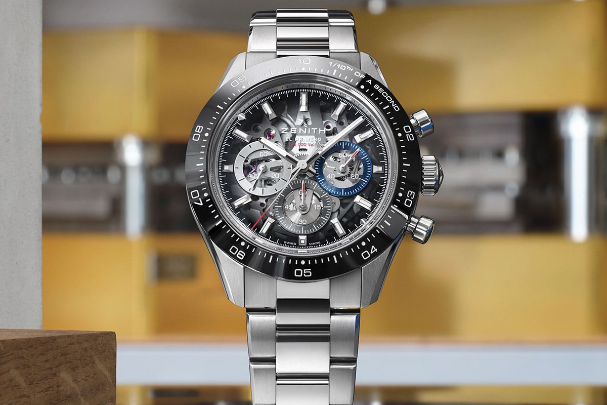 ブラックセラミックベゼルによる基本の一本（リファレンス：03.3130.3600/01.M3130）。