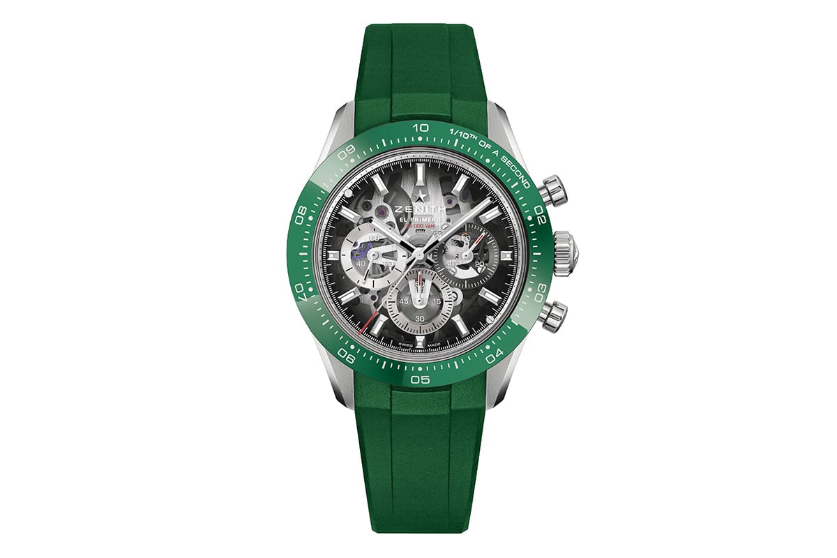 鮮やかなグリーンのラバーストラップも付属。