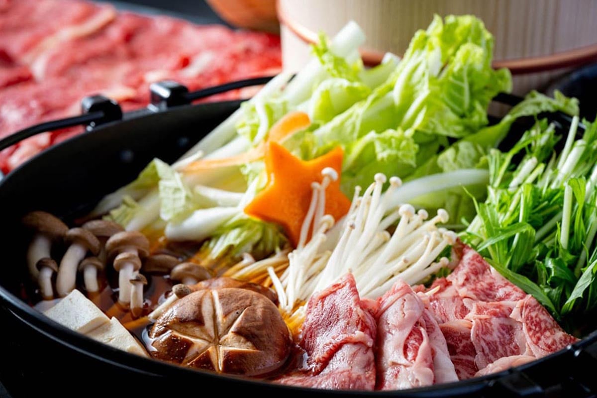 ＜夕食＞そうさ若潮牛のすき焼きコース