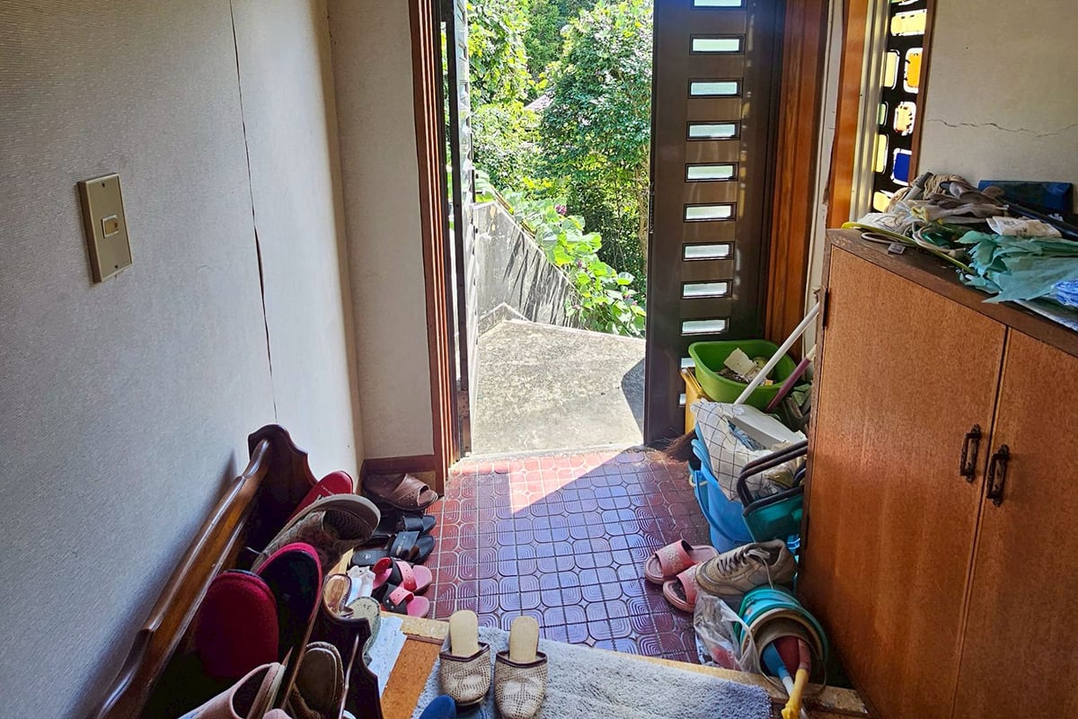 生活感あふれる玄関部