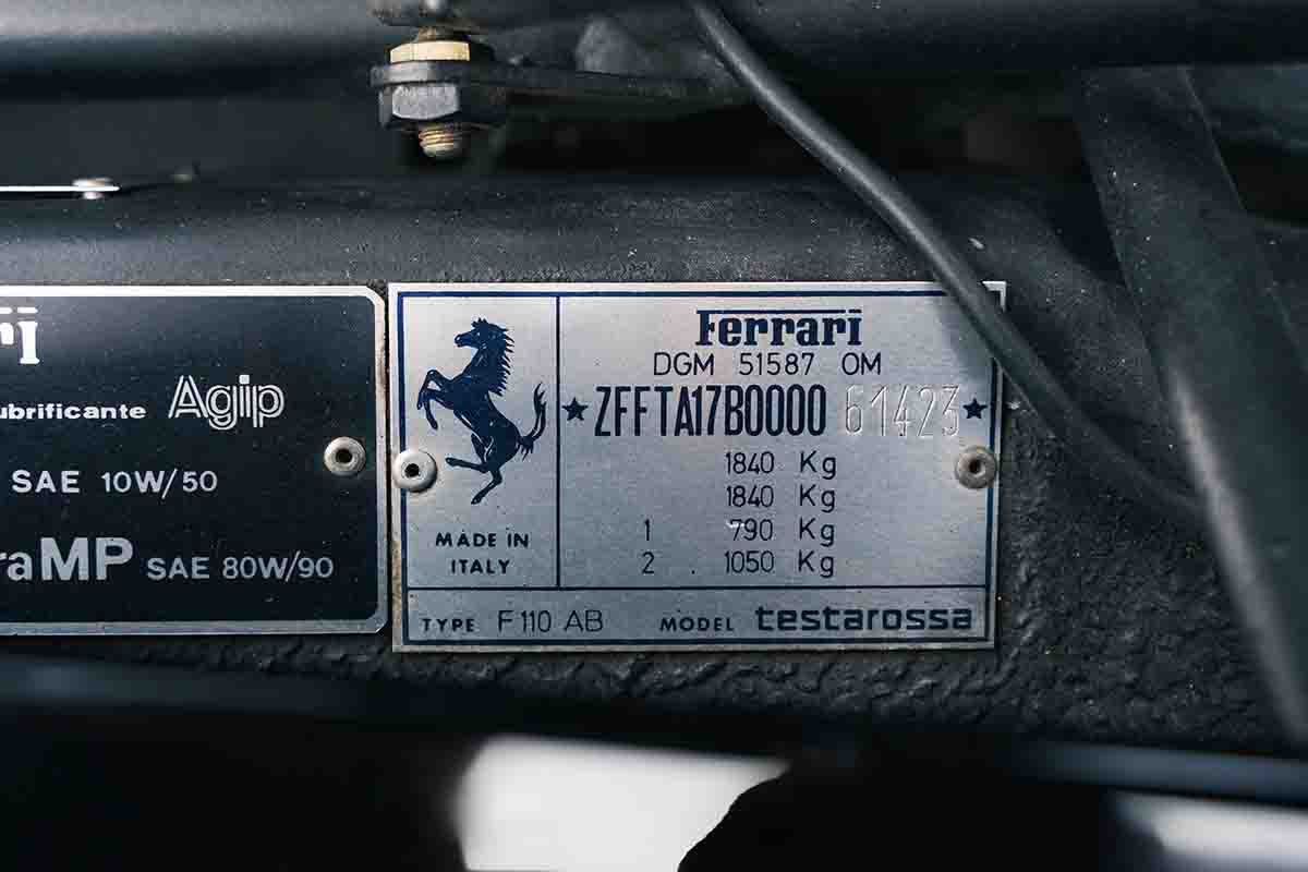 オークションに出品され落札された1986年式フェラーリ「テスタロッサ」Ivan Caravona(c)2026 Courtesy of RM Sotheby's