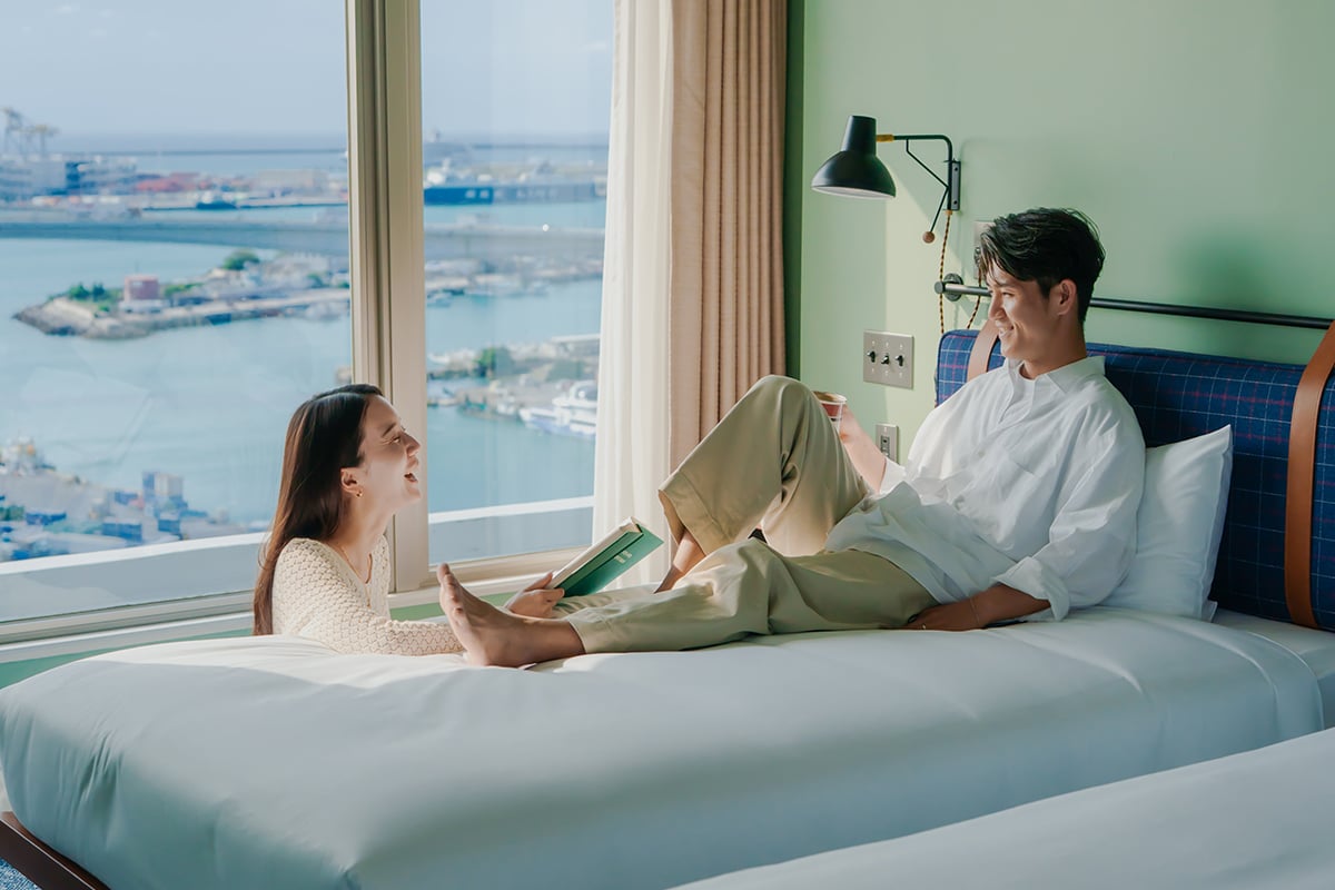 快適さと上質さを兼ね備えた「Premium Corner Bayside」（客室面積：57平米＋30平米／全自動洗濯乾燥機付／定員：5名）