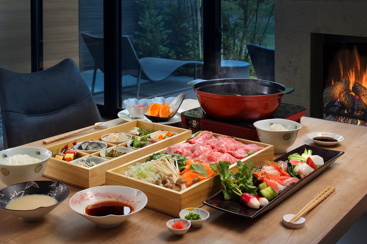 夕食は栃木県プレミアム牛のしゃぶしゃぶまたは、BBQ