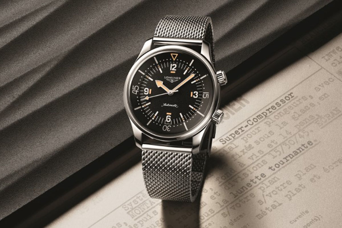 1959年当時のオリジナルモデルを、細部に至るまで忠実に蘇らせた「ロンジン レジェンドダイバー 59」