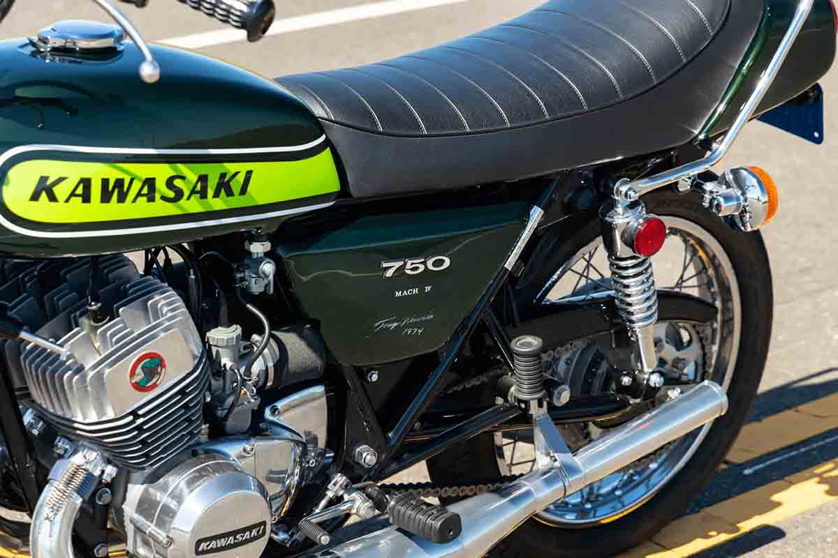 米国オンラインオークションに登場した1974年式カワサキ「H2 マッハIV」