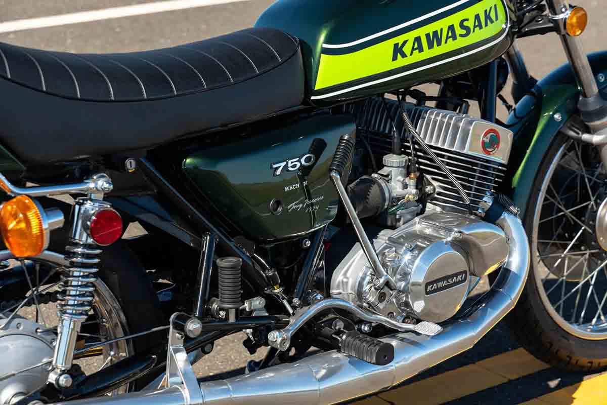 米国オンラインオークションに登場した1974年式カワサキ「H2 マッハIV」