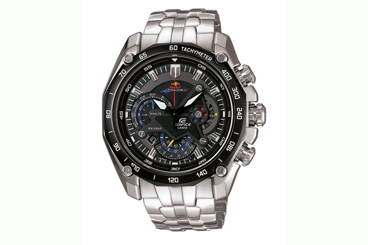 「CASIO EDIFICE Red Bull Racing EF-550RBSPJ-1AJR」エディフィス レッドブルレーシング 2011年のF1ドライバーズ・コンストラクターズ・チャンピオンを獲得した最強のレーシングチームレッドブル・レーシングとエディフィスとのコラボレーション限定モデル