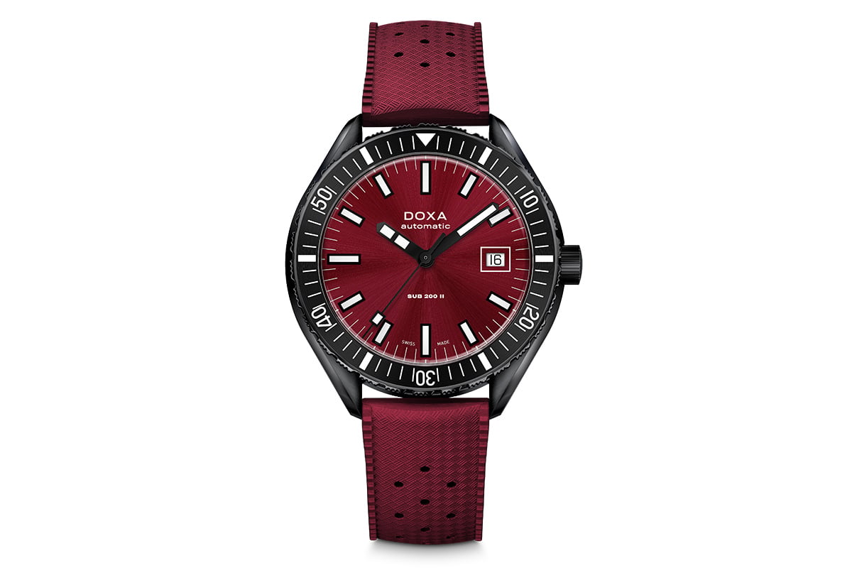 「DOXA SUB 200 II」Redcoral  ラバーストラップ（品番：SKU: 795.70.161.22、33万3300円 消費税込）