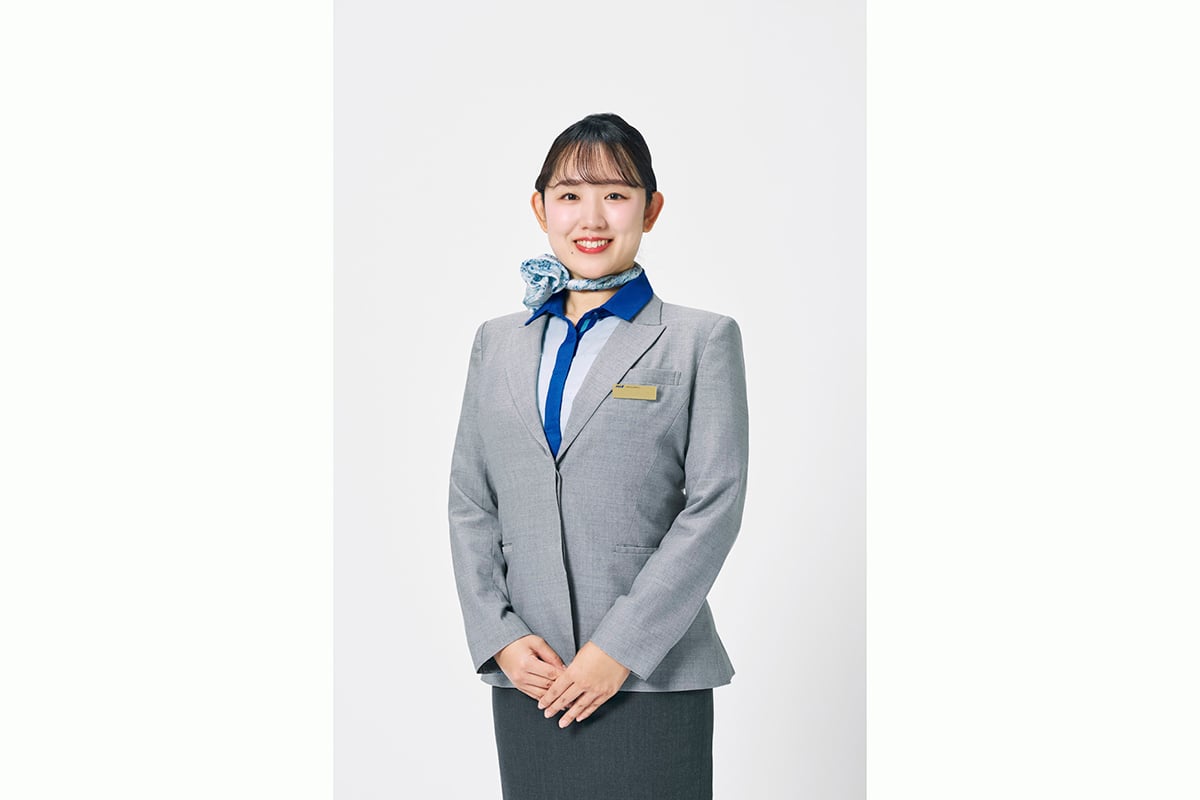 今回、お話を聞かせていただいたCAの青木さん。趣味はヨーロッパひとり旅とのこと