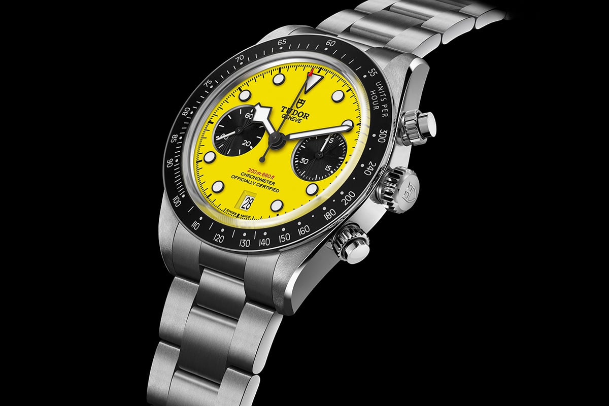 「ブラックベイ クロノ」のDaring Watchesコレクションにイエローの新作「バンブルビー」が誕生。ケース径は41mmから39mmへとコンパクトになり、新たな魅力を打ち出す新世代モデルとなっている。