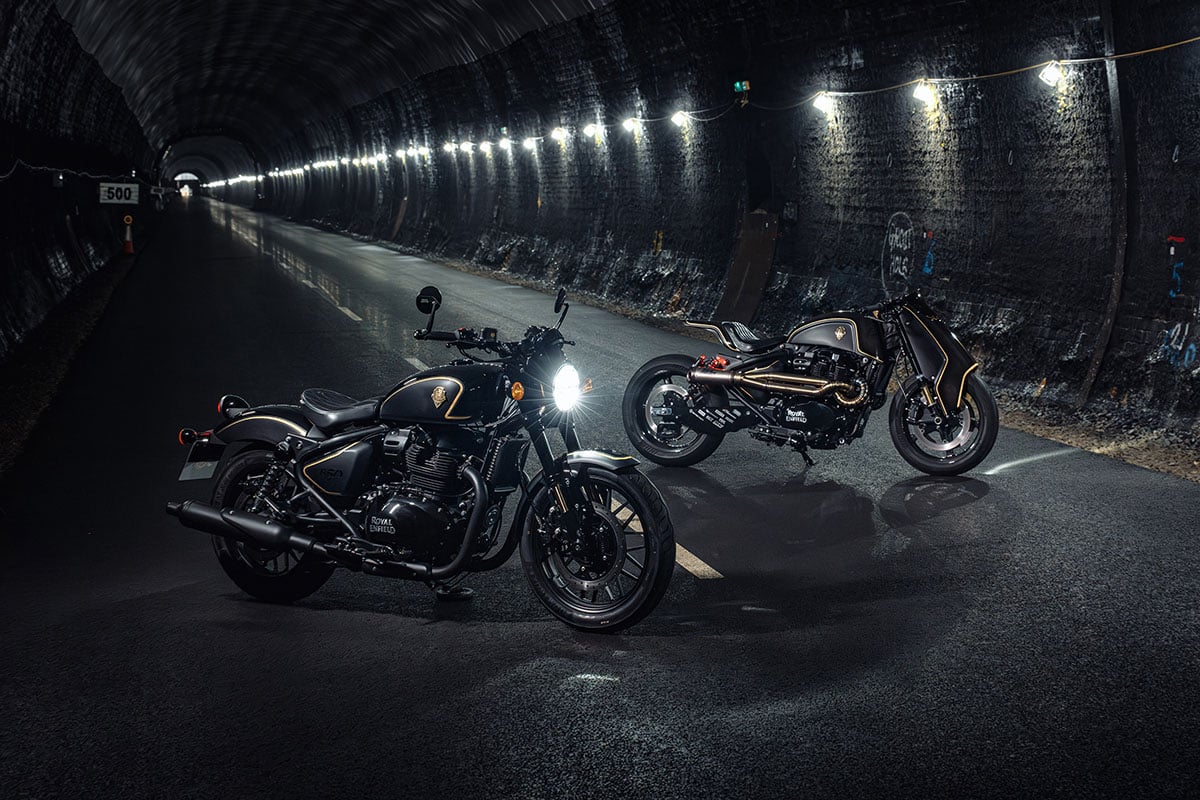 ロイヤルエンフィールド「ショットガン650×ラフ・クラフツ・エディション」と「キャリバー・ロイヤル」