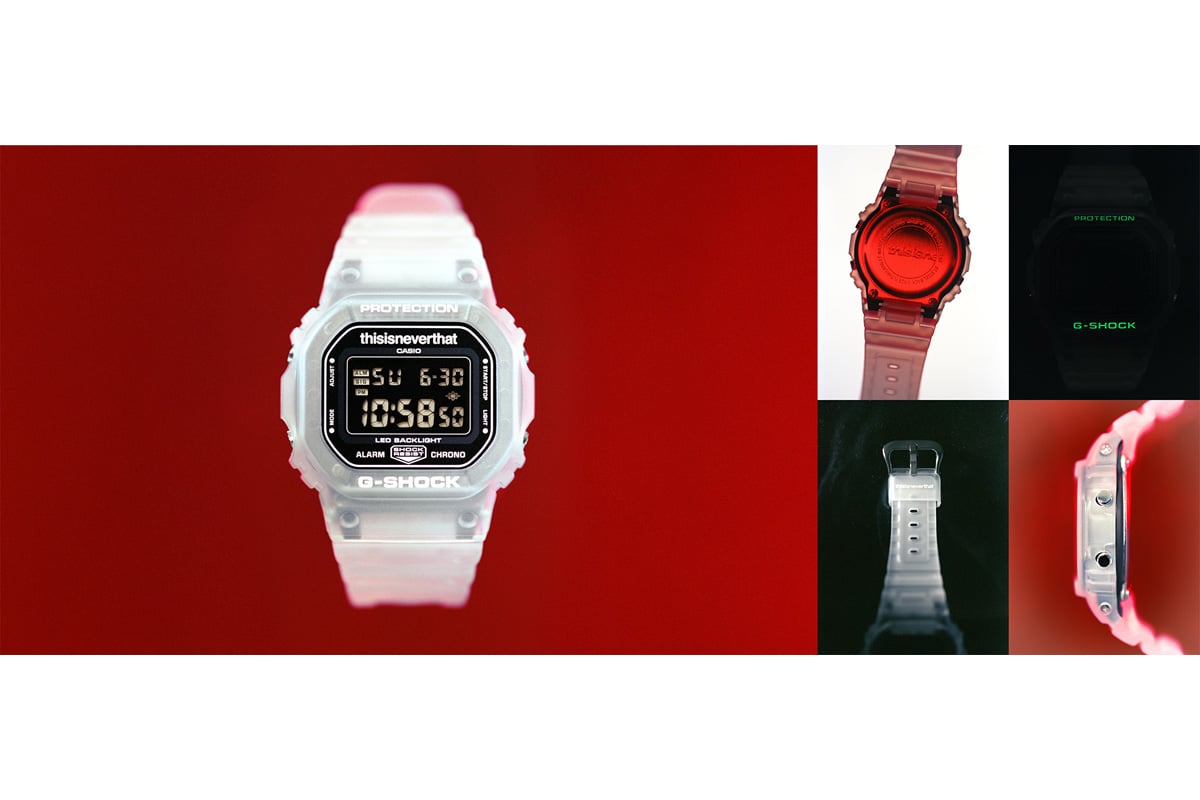 「G-SHOCK」と韓国発のストリートブランド“thisisneverthat”とのスペシャルコラボレーションモデル「DW-5600TNT」