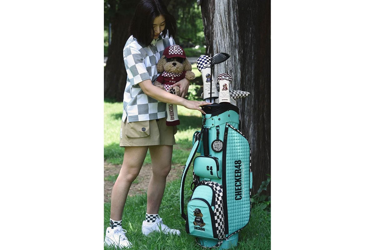 CHECKER48「NEW POODIE CADDIE BAG（ターコイズ）」