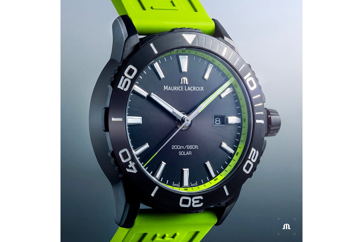 「PONTOS」コレクションならではのラグデザインを採用した堅牢なステンレススティールケース