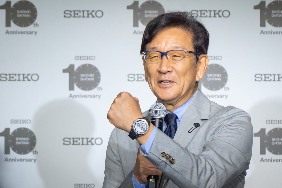 栗山氏はアストロンを愛用していることでも知られる時計好き。大谷選手を獲得した2012年のドラフトにもアストロンを着用して挑んだのだという