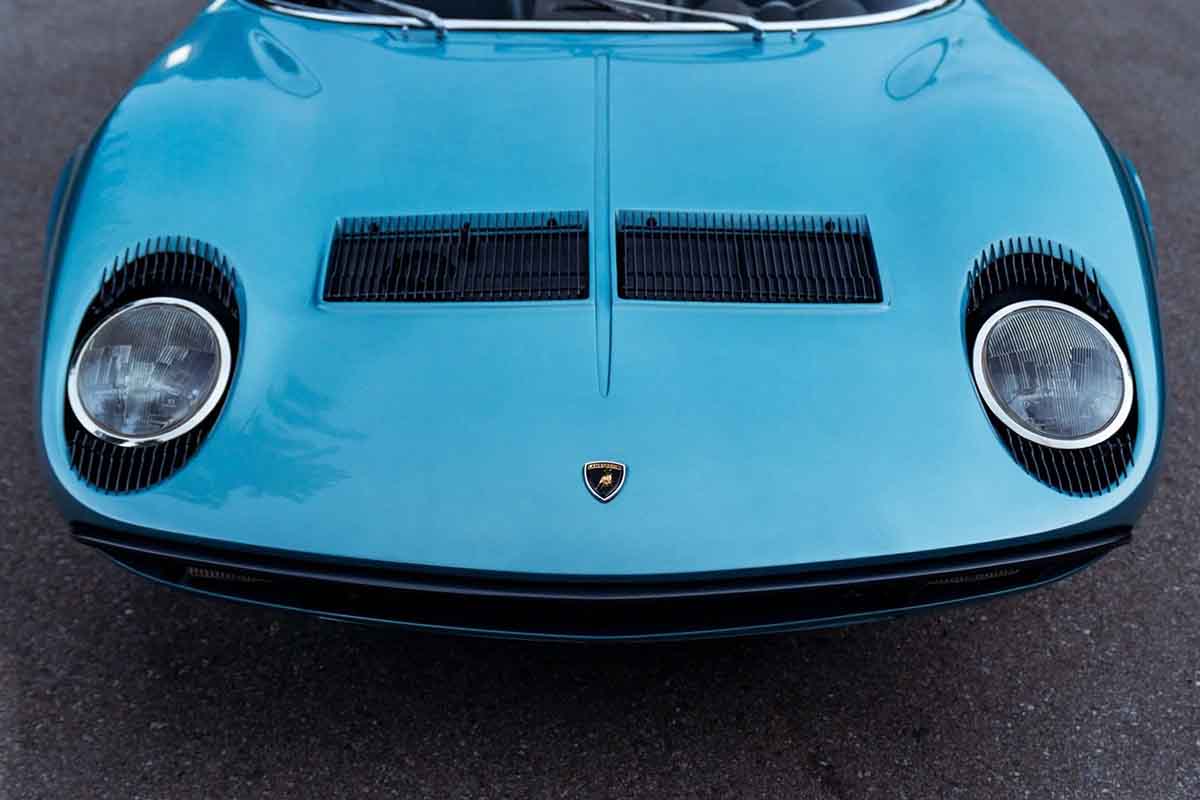 オークションに出品予定の1968年式ランボルギーニ「ミウラ P400S」(c)2026 BROAD ARROW Auctions