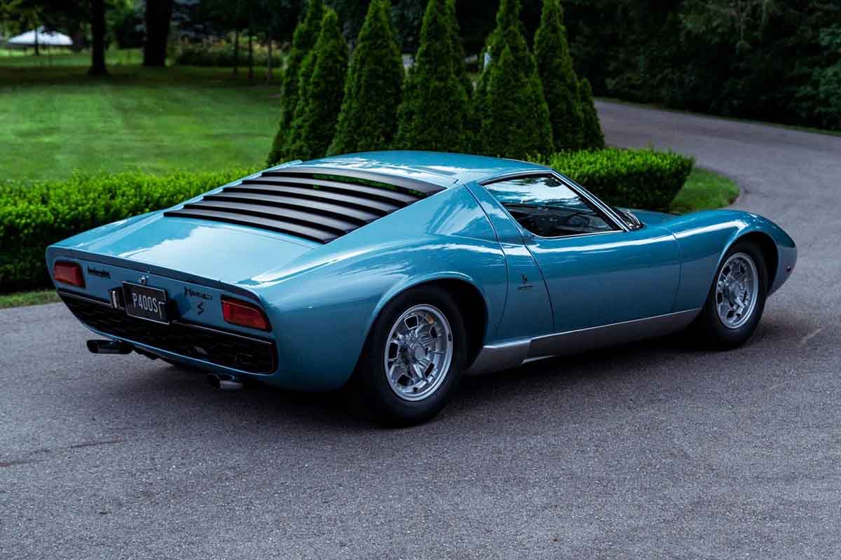 オークションに出品予定の1968年式ランボルギーニ「ミウラ P400S」(c)2026 BROAD ARROW Auctions