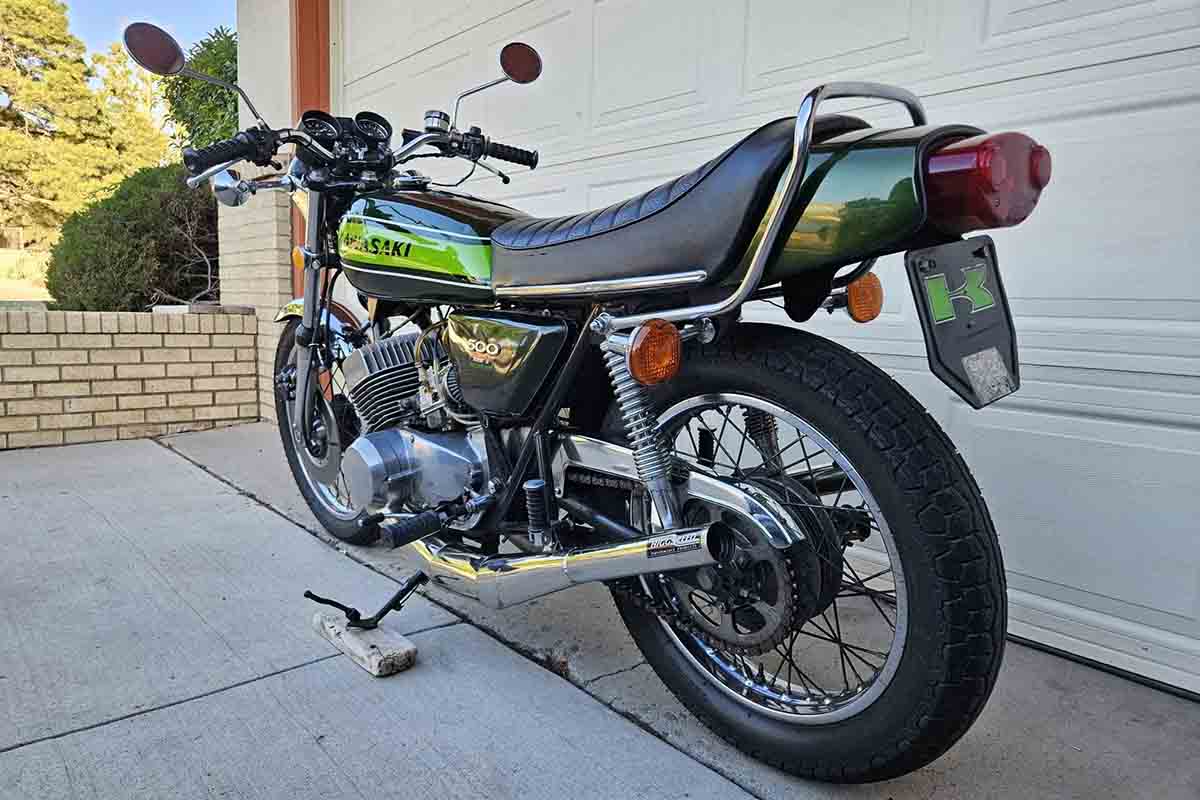 米国オークションに出品され落札された1974年式カワサキ「H1マッハIII」