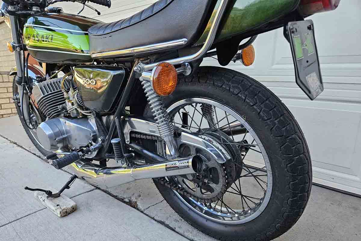 米国オークションに出品され落札された1974年式カワサキ「H1マッハIII」