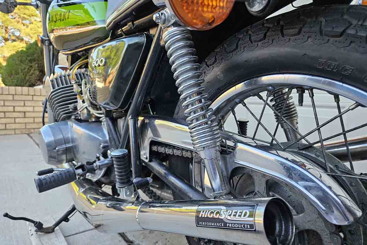 米国オークションに出品され落札された1974年式カワサキ「H1マッハIII」