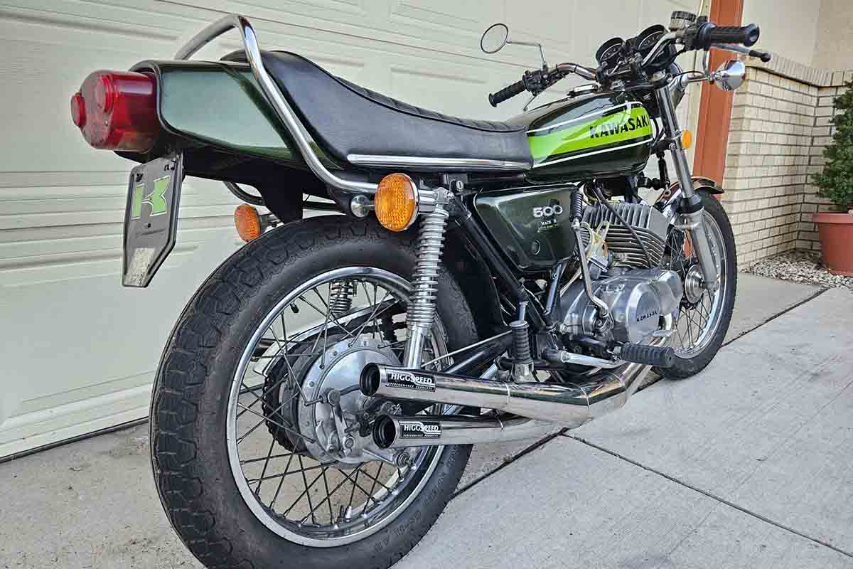 米国オークションに出品され落札された1974年式カワサキ「H1マッハIII」