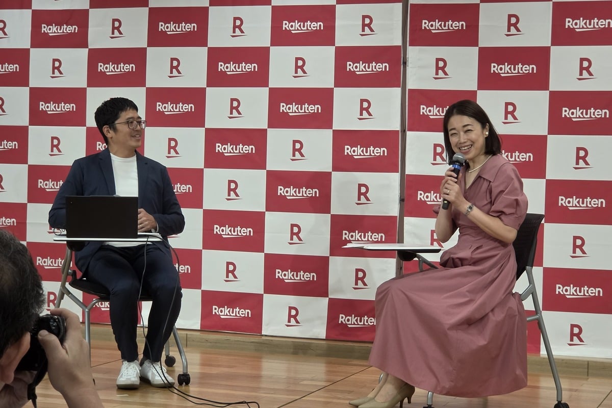 楽天側の担当者と出店店舗によるトークセッション。AIによる効率化は、単なる作業時間の削減だけでなく、スタッフが安心して顧客対応に向き合うための支えにもなる
