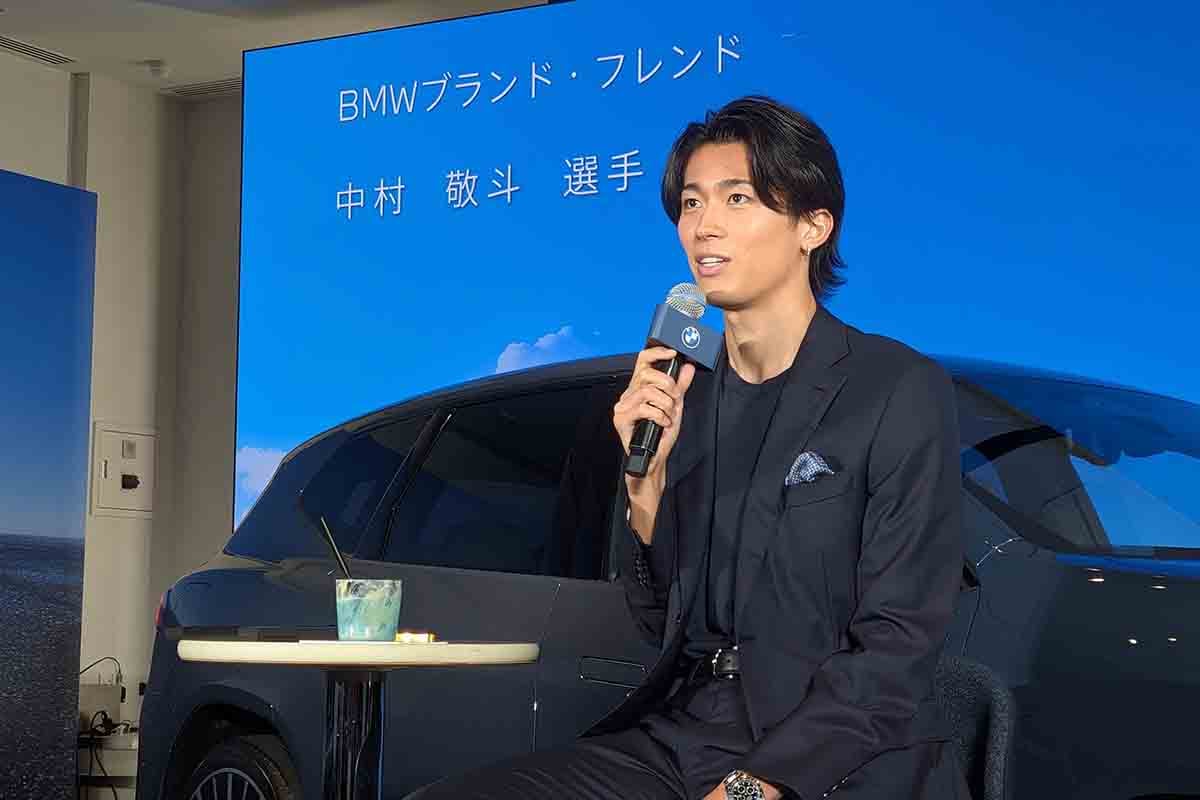 BMWブレンド・フレンドに任命されたプロサッカー選手、中村敬斗選手
