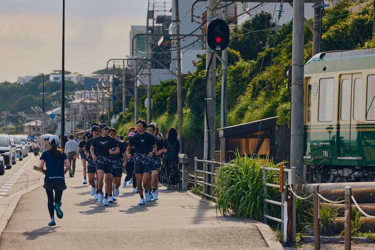 鎌倉プリンスホテルから江ノ島までのランセッションも開催。初夏の海風を感じながら、感触を確かめながら走る。