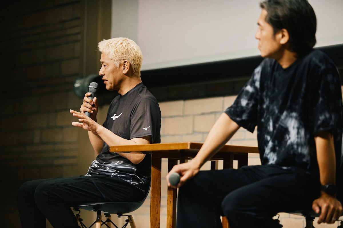 イベントでは、タレントでランナーの田村亮さん、スニーカー、ランニングシューズの識者、榎本一生さんも登壇。
