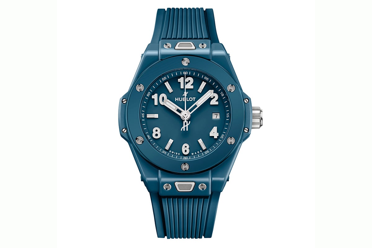 「ウブロ　ビッグ・バン ペトロール ブルー セラミック 33mm」（品番：485.ES.5171.RX、200万2000円 消費税込）