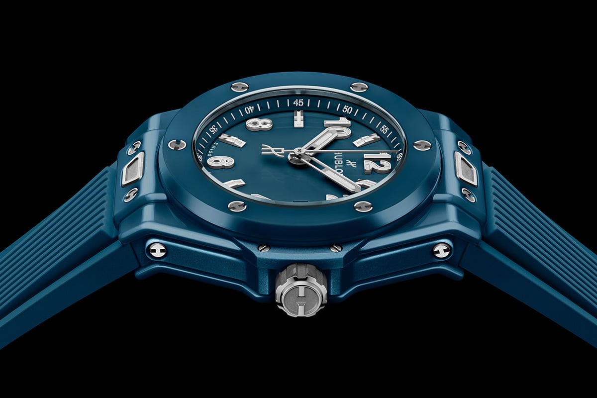「ウブロ　ビッグ・バン ペトロール ブルー セラミック 33mm」（品番：485.ES.5171.RX、200万2000円 消費税込）