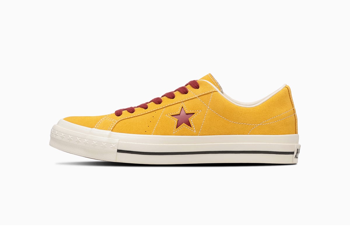ONE STAR AGED SUEDE（ゴールド×レッド）：1万6500円