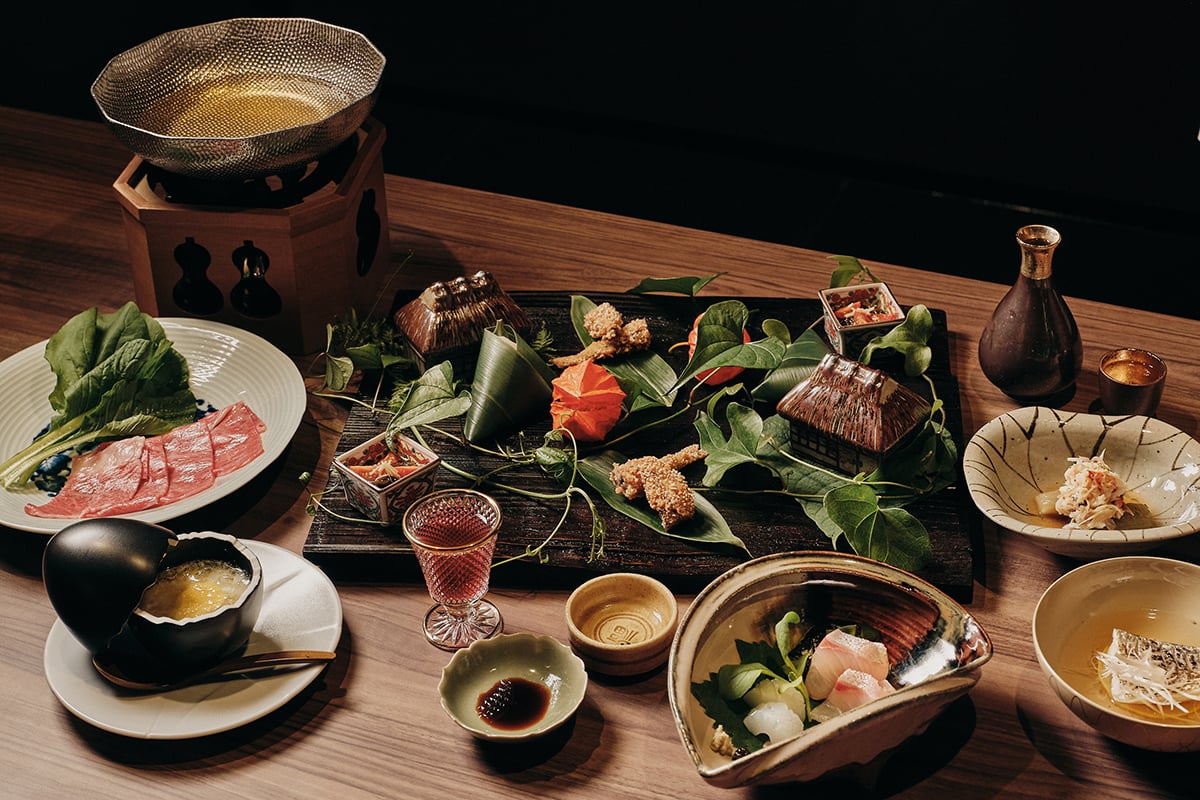 季節感あふれる品々を用意した夕食
