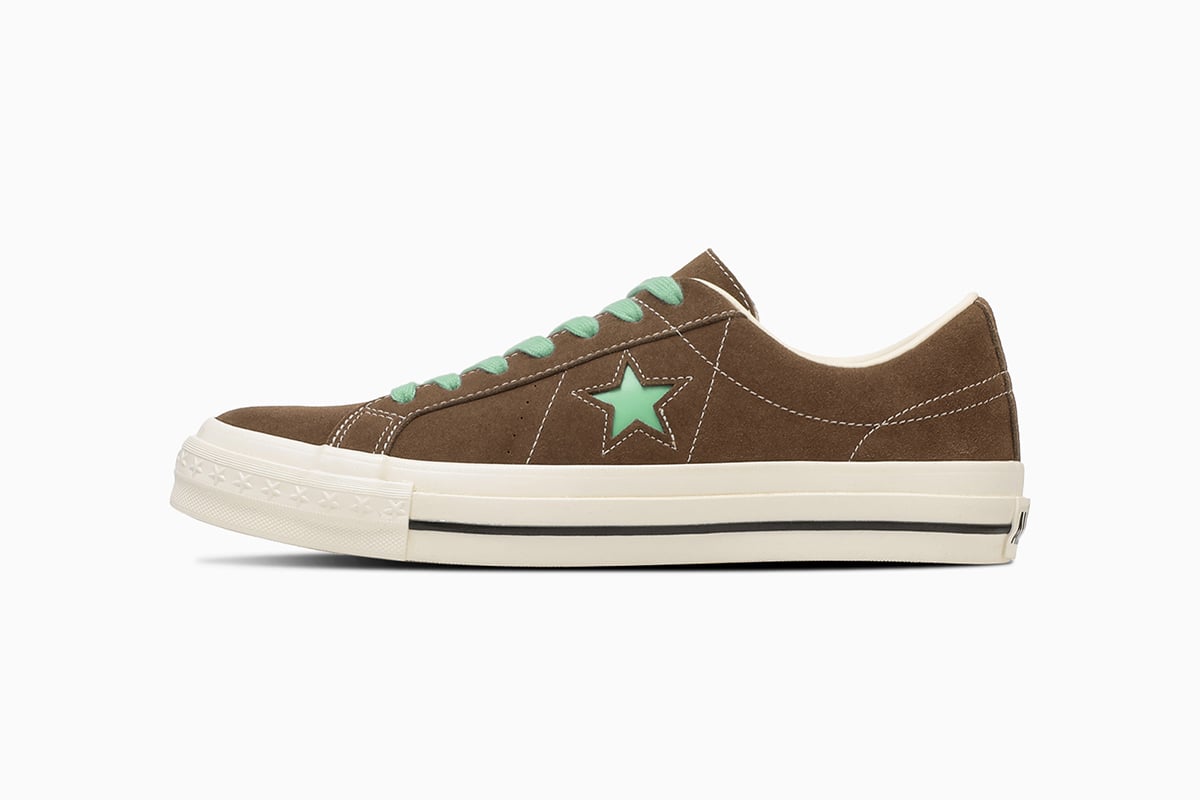 ONE STAR AGED SUEDE（ブラウン×ジェイドグリーン）：1万6500円