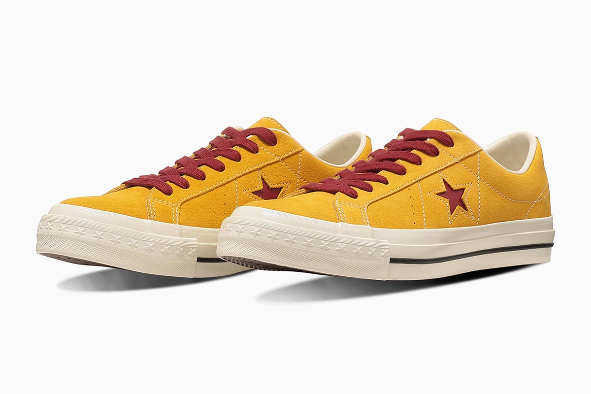 ONE STAR AGED SUEDE（ゴールド×レッド）：1万6500円