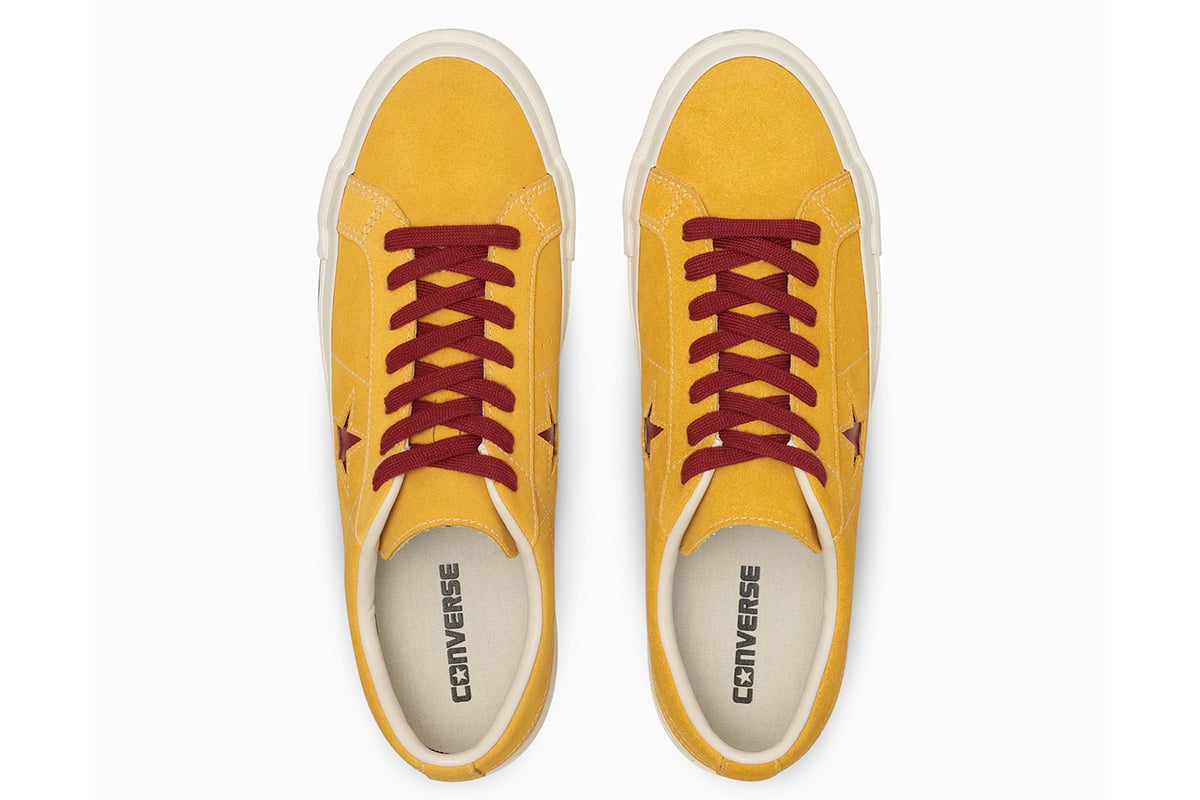 ONE STAR AGED SUEDE（ゴールド×レッド）：1万6500円