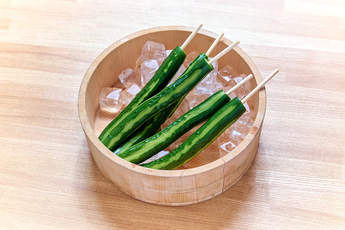 島塩のきゅうり1本漬け：300円