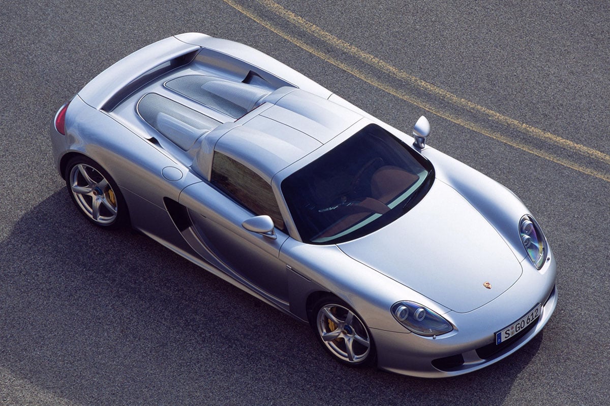 ベースモデルであるポルシェ「カレラGT」。「ジュネーブショー2003」で初公開された