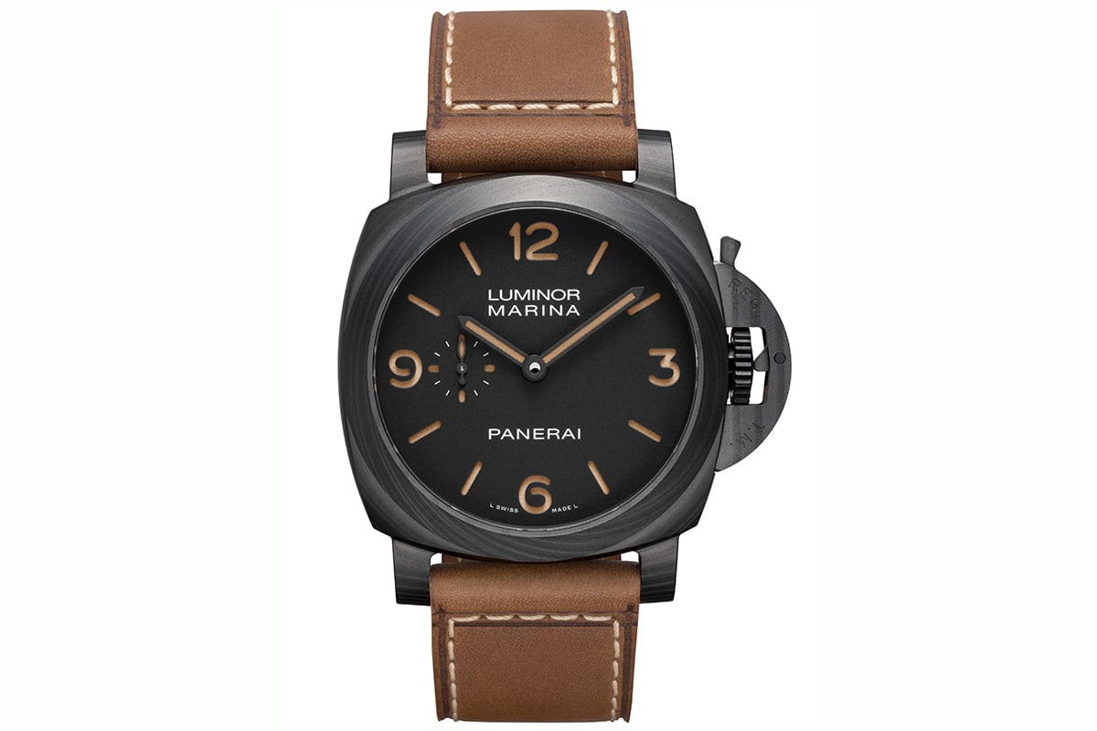 「パネライ ルミノール マリーナ 44mm カーボテック」（品番：PAM01707、233万2000円 消費税込）