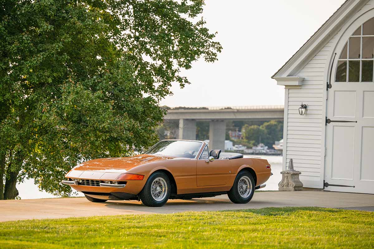 オークションに出品予定の1972年式フェラーリ「365GTS／4 デイトナ・スパイダー」Josh Sweeney(c)2026 Courtesy of RM Sotheby's