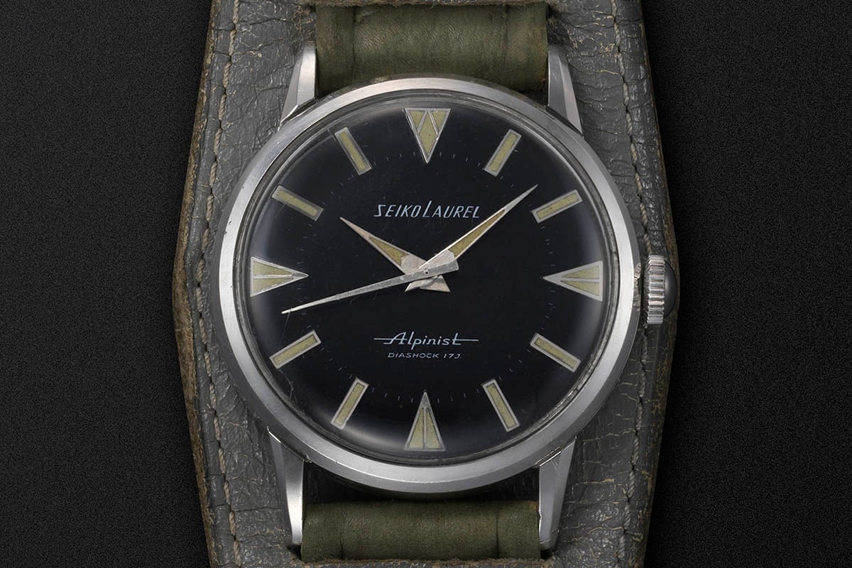 本作の着想源となったアーカイブモデル。1959年にセイコー初のスポーツウオッチとして誕生した「ローレル アルピニスト」