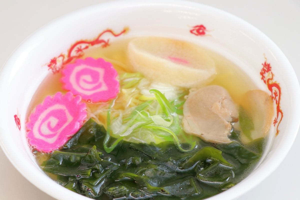 道の駅 みそぎの郷きこないの「みそぎの塩わかめラーメン」（480円）