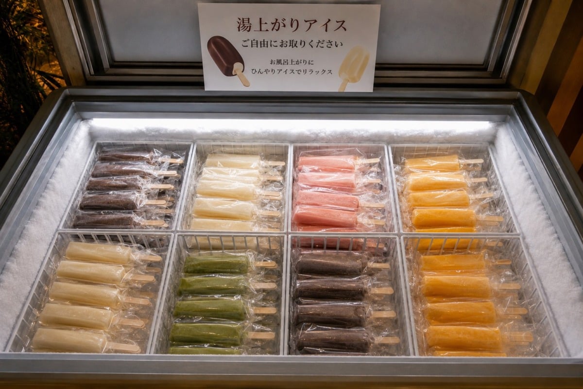 湯上がりに嬉しい「湯上がりアイス」
