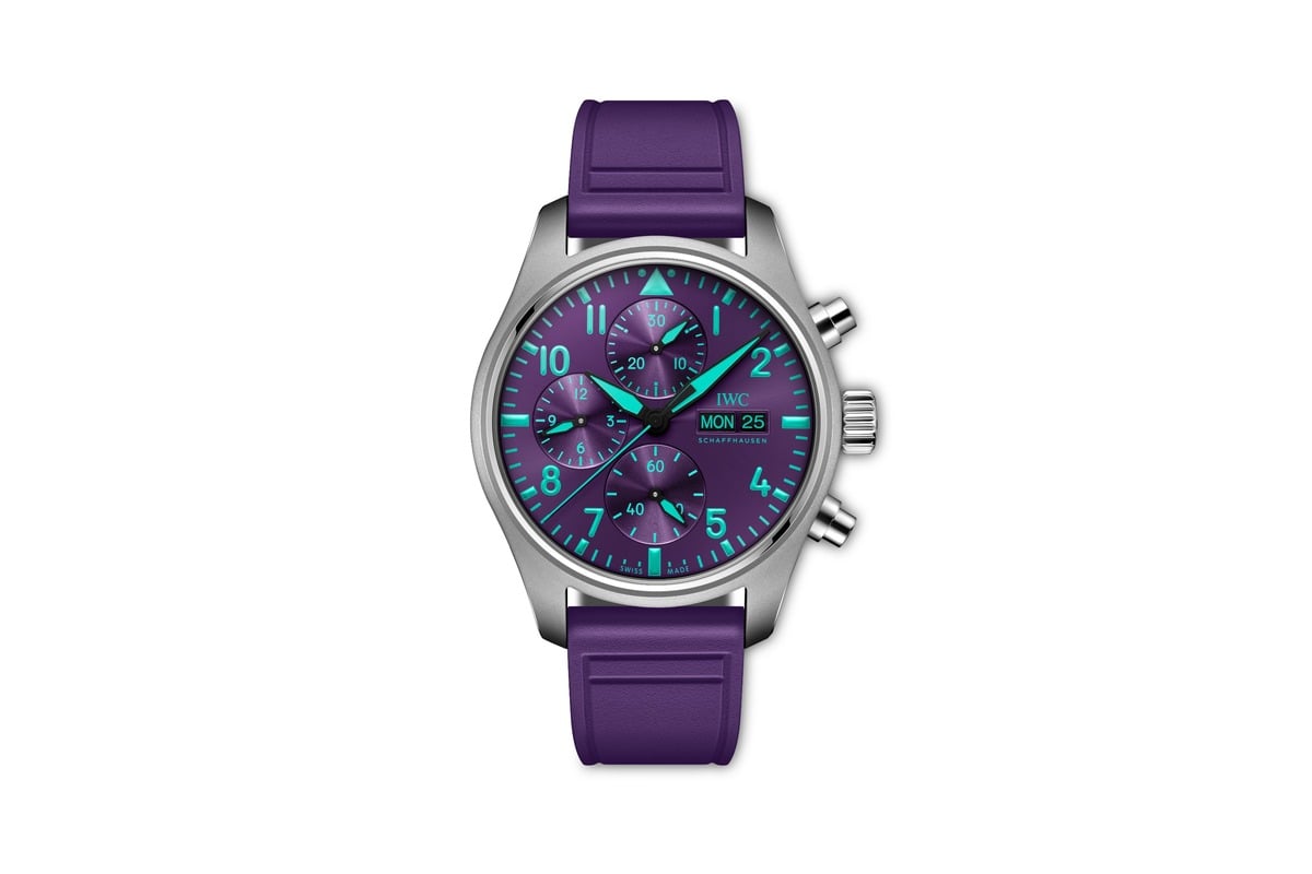 「IWCシャフハウゼン パイロット・ウォッチ・クロノグラフ 41 “Mercedes-AMG PETRONAS Formula One™ Team”」（Ref. IW388121）。価格は151万8000円（税込）。