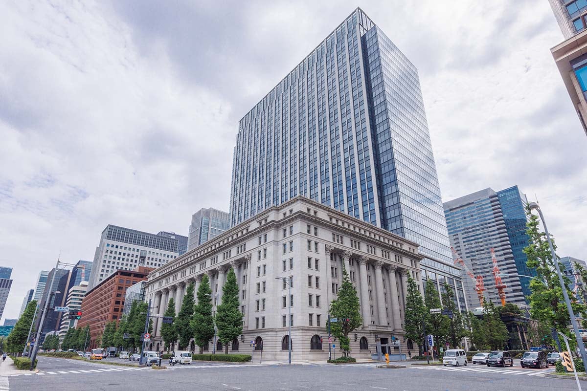 ▲明治生命館の外観。地下鉄千代田線二重橋前駅3番出口直結