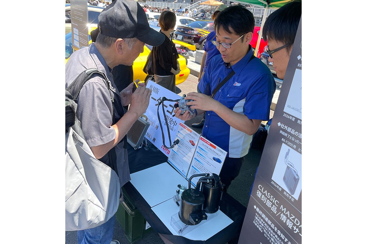 “FC3S”後期型向け“メタポン”の復刻に向けてミクニが純正補修部品の開発検討に着手したことが明らかになった「榛名ロータリーミーティング」