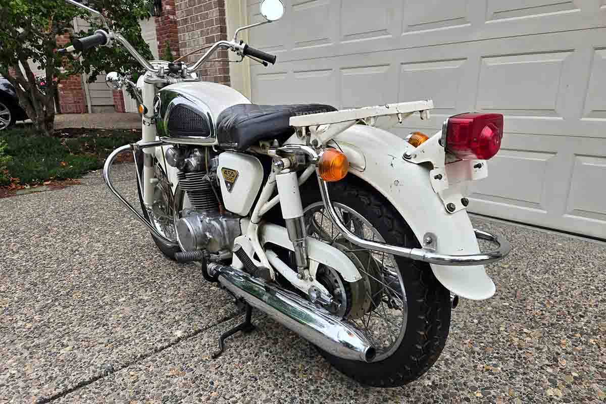 米国オンラインオークションに登場、落札された1970年式ホンダ「CB450 ポリススペシャル」