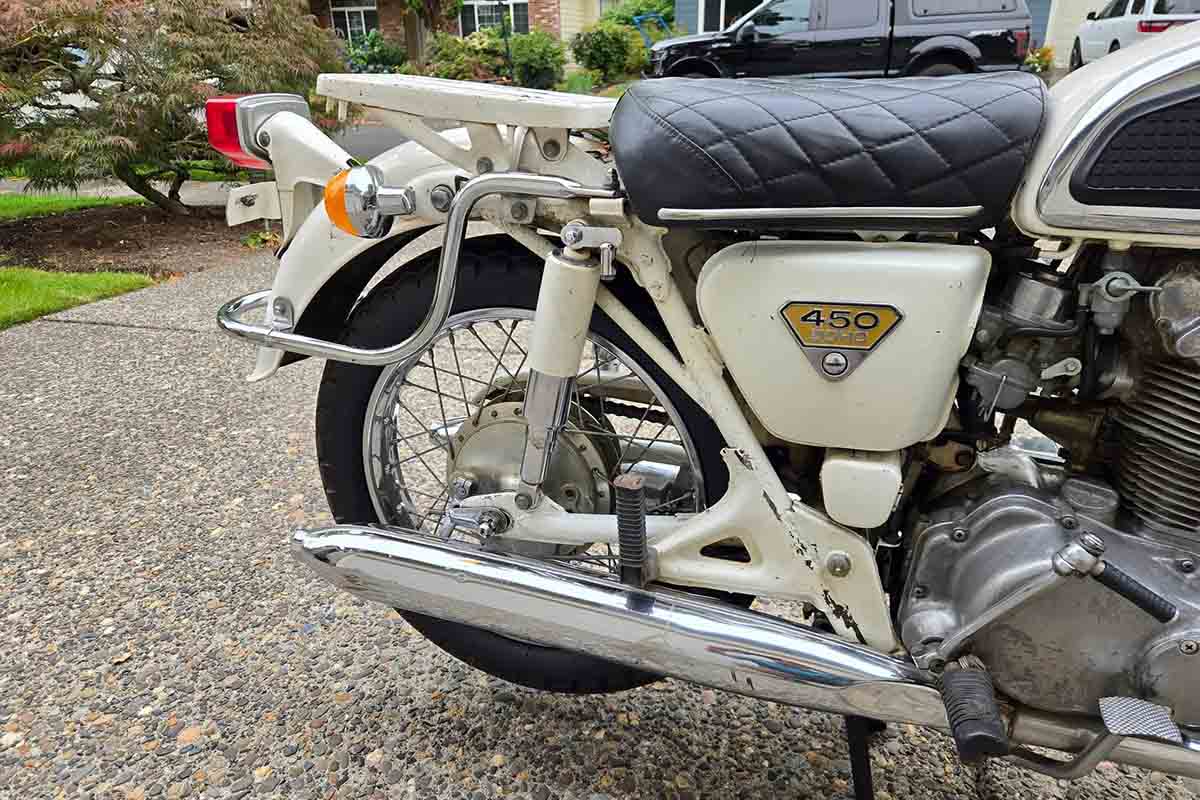 米国オンラインオークションに登場、落札された1970年式ホンダ「CB450 ポリススペシャル」